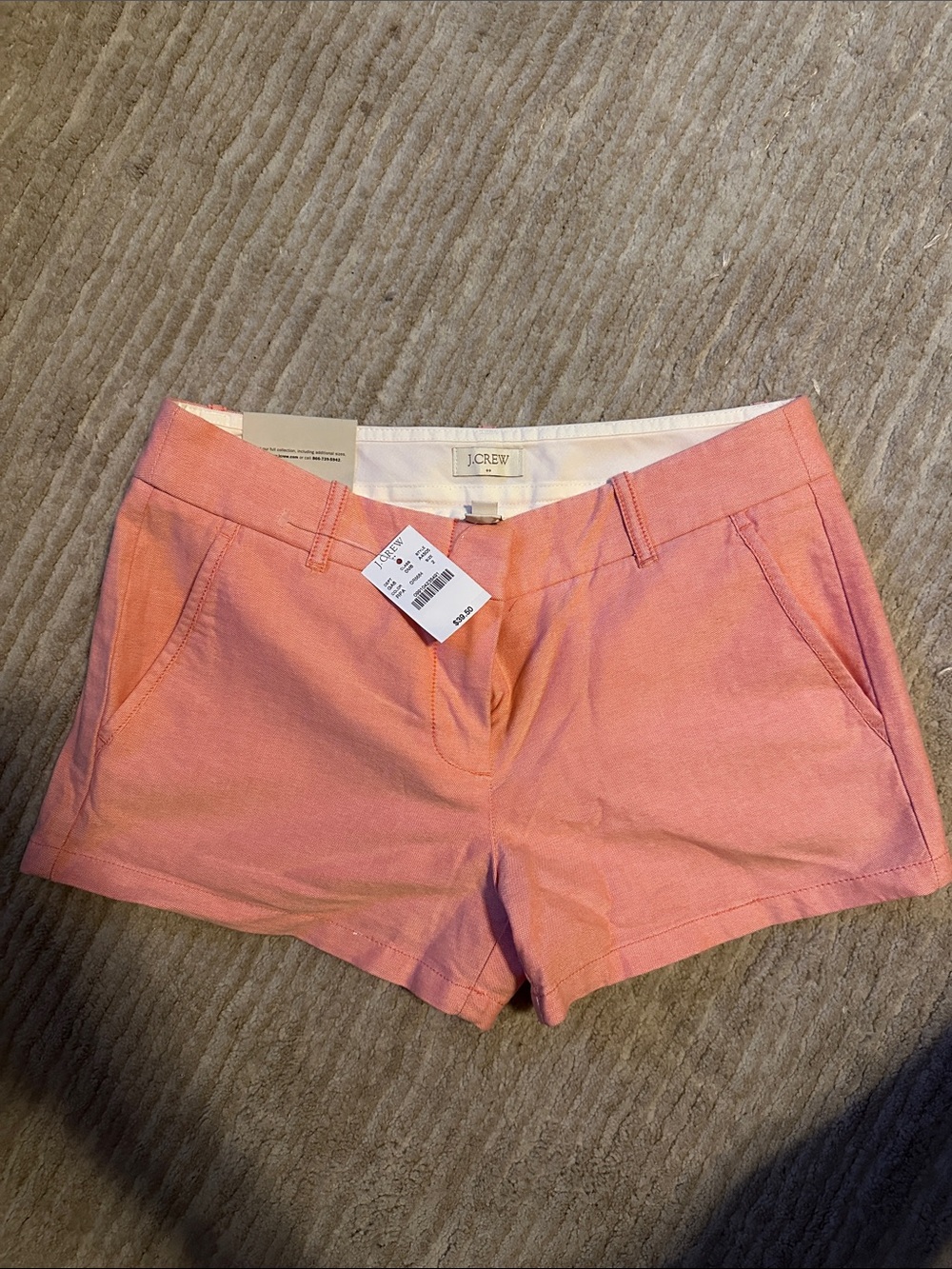 J. Crew Women's Coral Pink Cotton Shorts